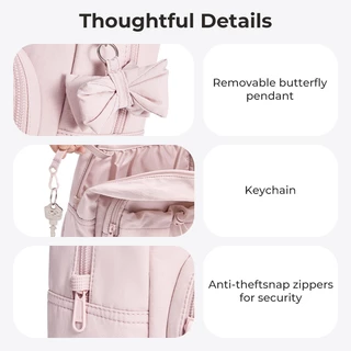 BAGSMART กระเป๋าเป้สะพายหลังมินิสำหรับผู้หญิง กระเป๋าเป้สะพายหลังวิทยาลัยสำหรับกระเป๋าเรียนน่ารักขนาด 9.7 นิ้ว