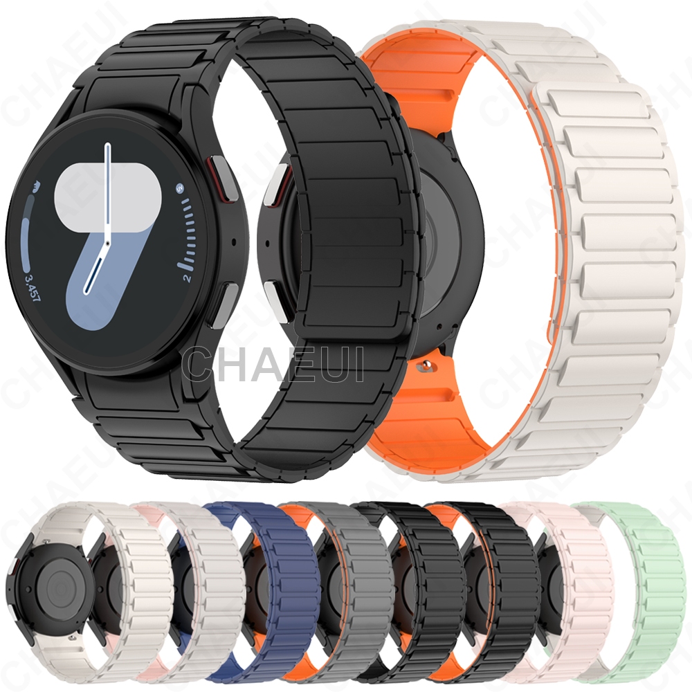 สร้อยข้อมือสีคู่สายรัดซิลิโคนสําหรับ Galaxy Watch 7 FE 6 5 Pro 4 45mm 44mm 40mm Classic 47mm 43mm 46mm 42mm