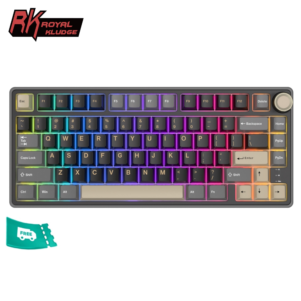 Rk Royal Kludge RKR75 Phantom 80 Key ปะเก็นคีย์บอร์ดแบบมีสาย