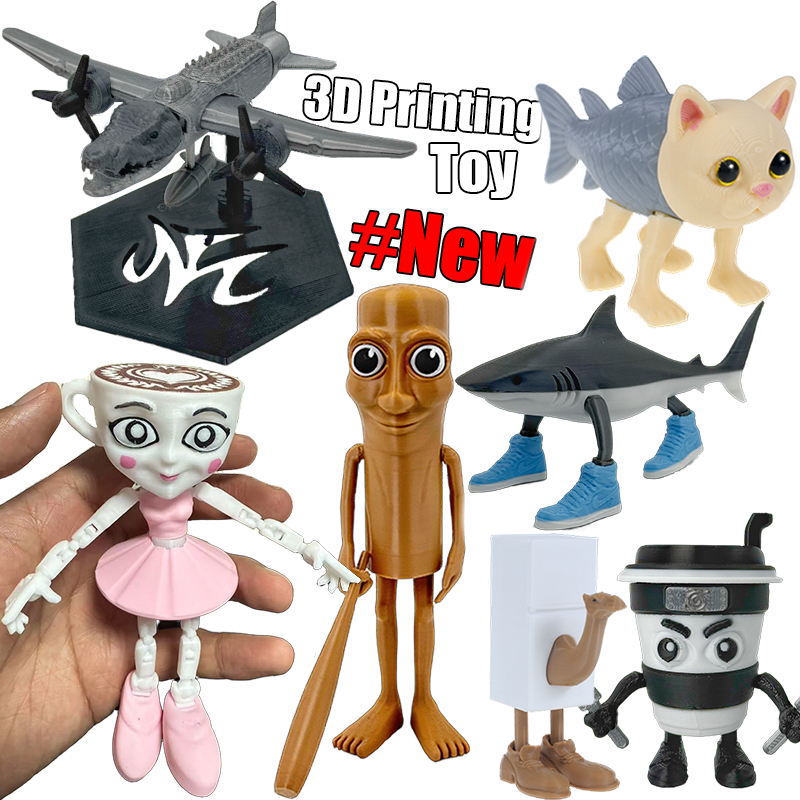 Action Figure Trralero Tralala Tung Tung Sahur 3D การพิมพ์ของเล่นของสะสมรุ่น