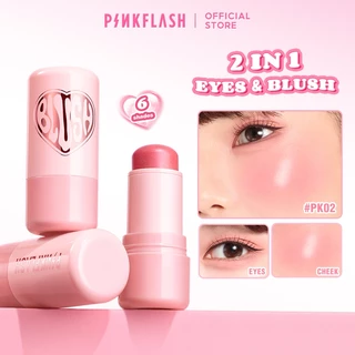 Pinkflash Multi-Use Watery Blush Stick Healthy Rosy Cream Blendeable High pigment ติดทนนานเริ่มต้น Sun-kissed Glow แบบพกพา Moisturizing 6 เฉดสี