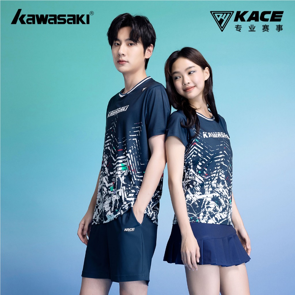 เสื้อลาย Kawasaki ปี 2025 สำหรับกีฬา แบบ KACE Series สำหรับผู้ชายและผู้หญิง ระบายเหงื่อดี และแห้งไว เหมาะสำหรับสวมใส่ในยามเล่นกีฬาหรือพักผ่อน