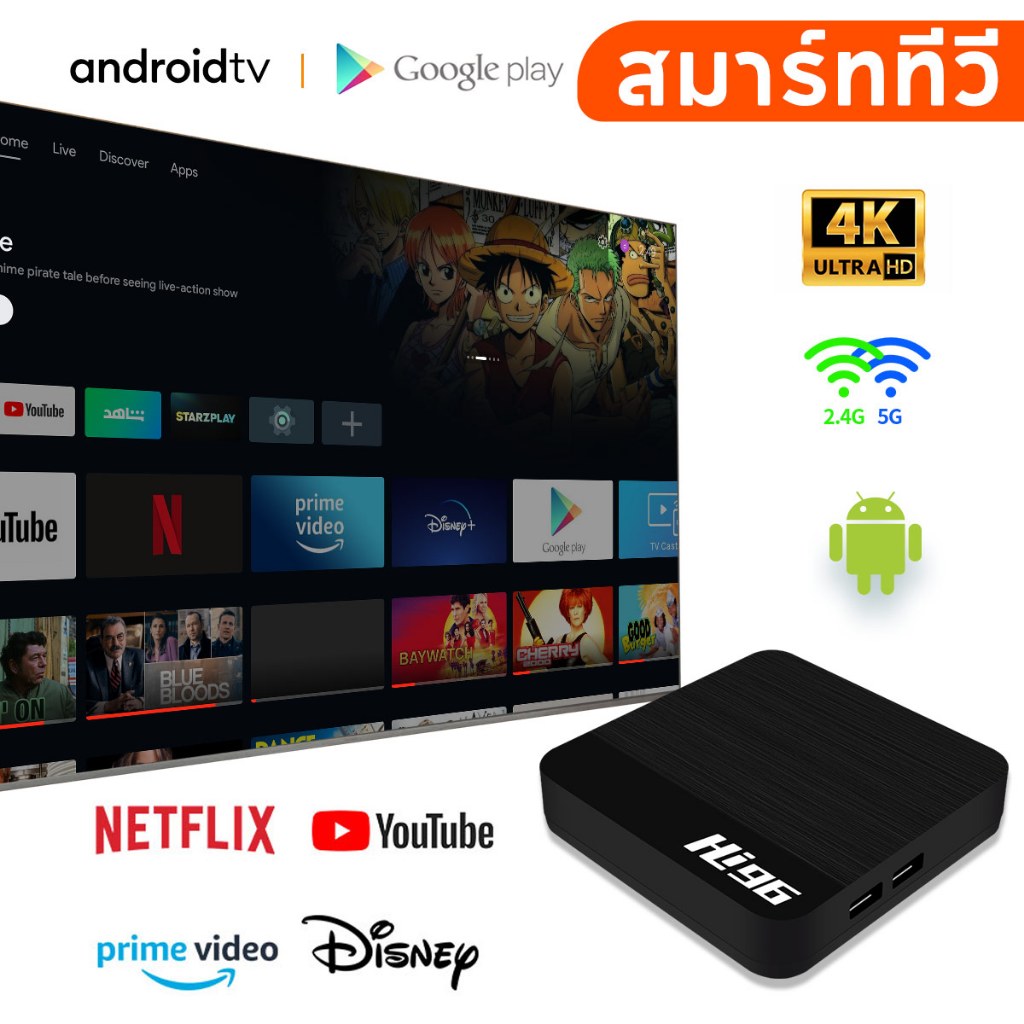 2025 Hi96 X1 Android 11 Set-top Box Dual Band WIFI กล่องสมาร์ททีวี 1GB 8GB 2.4G/5G Wifi 4K