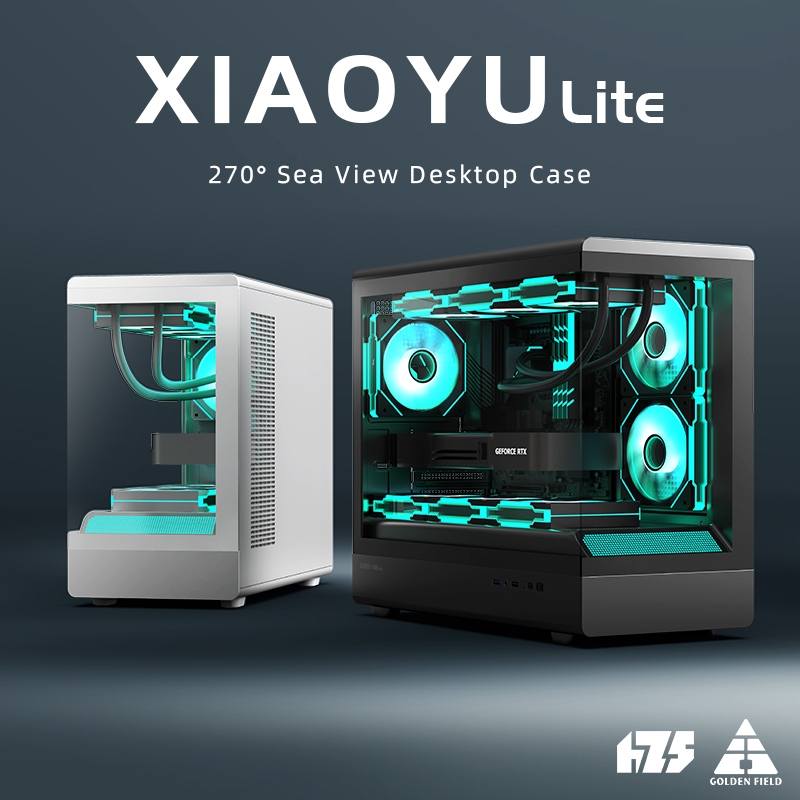 PC กรณีคอลัมน์ฟรี sea view room แชสซีสนับสนุน M-ATM/ITX เมนบอร์ดกระจกนิรภัย PC Gamer ตู้สนับสนุน 240