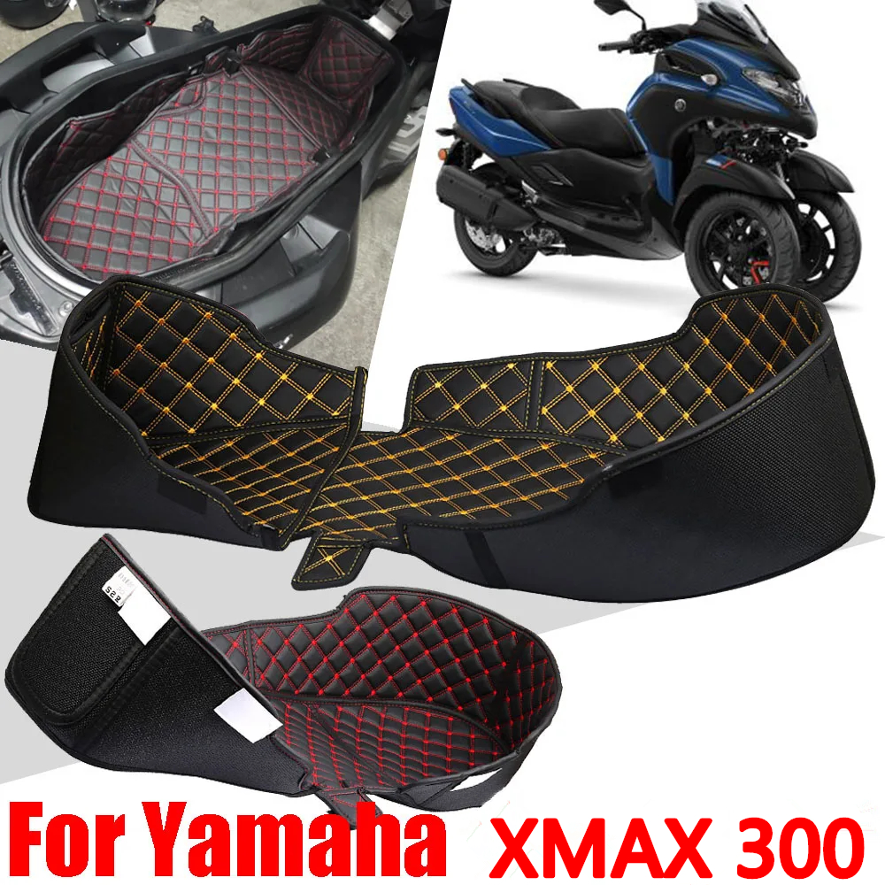 พรมหนังใต้เบาะเข้ารูป YAMAHA XMAX300 กล่องเก็บของ สําหรับติดเบาะที่นั่งรถจักรยานยนต์ 2021 -2025