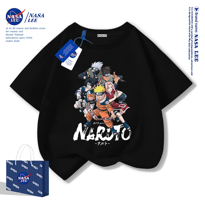 【ส่งเร็ว 48 ชั่วโมง】เสื้อยืดเด็ก NASA ผ้าฝ้ายนุ่ม ลายนินจาโฮคาเงะสุดเท่ ระบายอากาศดี สไตล์ไทย