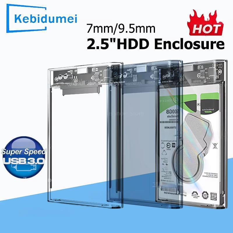 USB3.1 External HDD Case 2.5 นิ้วClear Hard Drive Enclosure Fast 6Gbps USB to Micro Type-C SATA HDD 