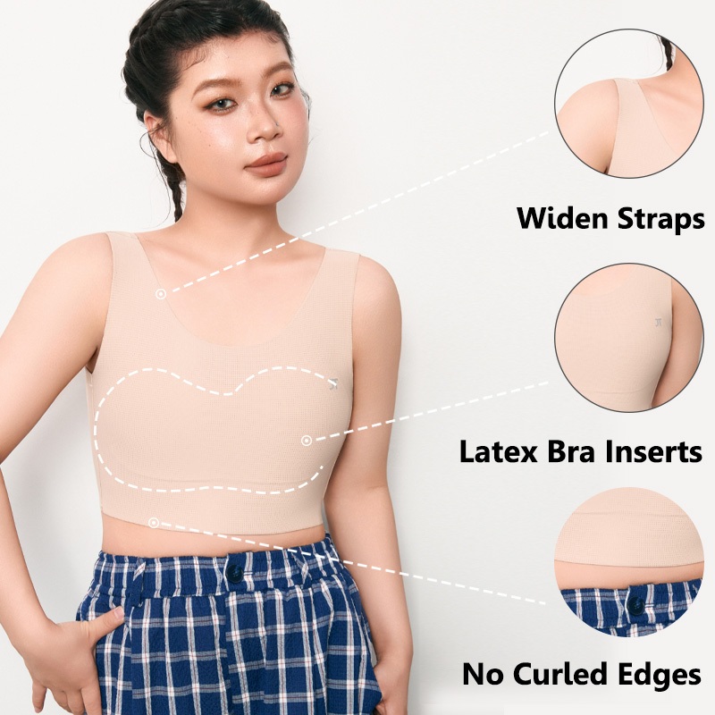 เสื้อเบรัสหนึบหน้าอกแบบไร้รอยต่อพร้อมแผ่นรองหน้าอกด้านหน้า ระบายอากาศได้ดี เหมาะสำหรับออกกำลังกาย หลายสี:size S-6XL - รูปที่ 2