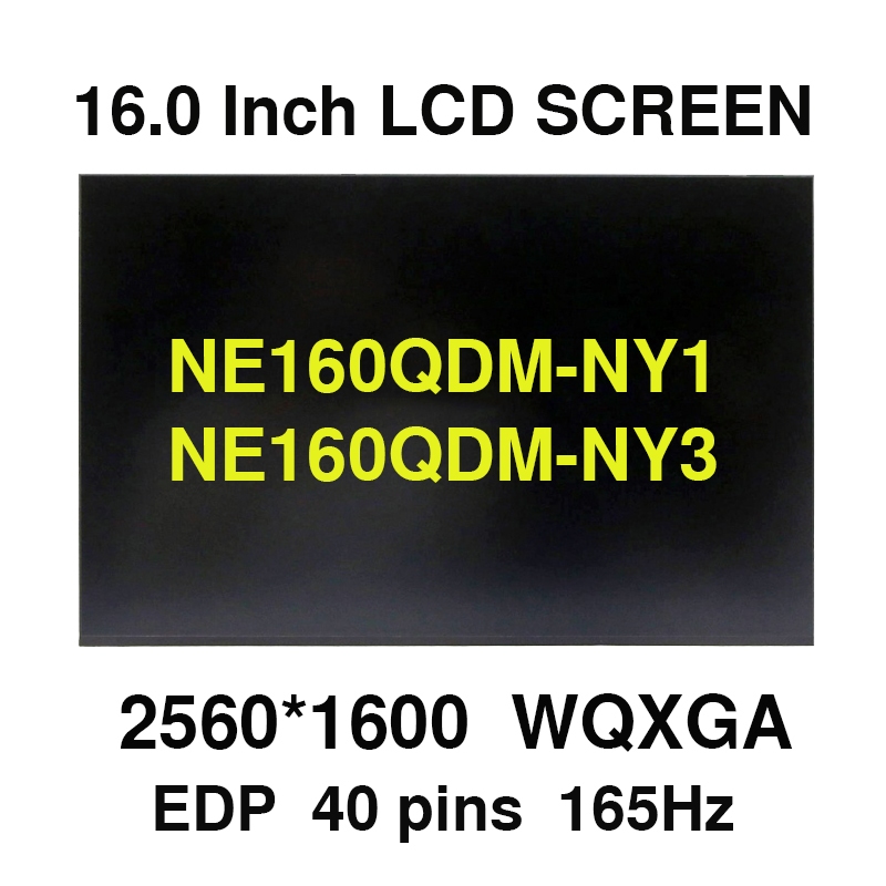 16 นิ้ว 2K QHD IPS แปรงสูงความสว่างสูงแล็ปท็อปหน้าจอ LCD NE160QDM-NY1 สําหรับ Acer Shadow Knight Dra