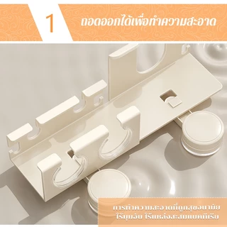 ชั้นวางไดร์เป่าผม ที่แขวนไดร์เป่าผม ติดผนัง ที่เก็บไดร์เป่าผม อลูมิเนียมคุณภาพสูง ไม่ต้องเจาะผนัง