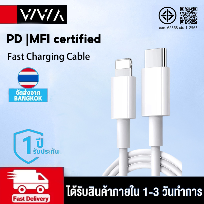 PD Fast Charger Cable 1m 2Mสําหรับ Phone 14 13 12 11 Pro Max X XS XR 8 7 6 6Sโทรศัพท์มือถืออุปกรณ์เสริม