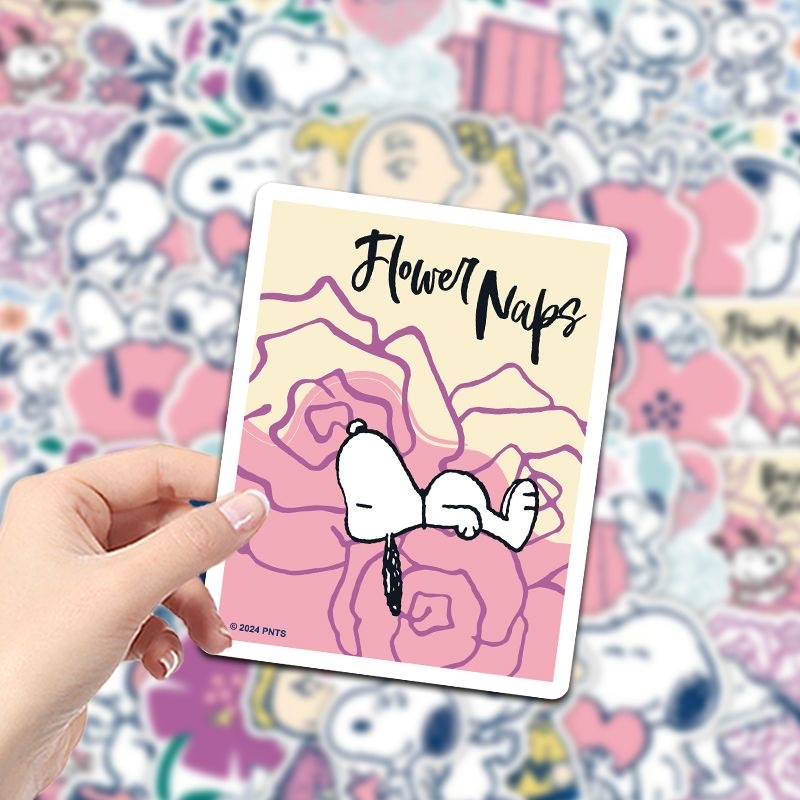 สติ๊กเกอร์ Snoopy 50 แผ่นกันน้ํา ins สไตล์สติกเกอร์กระเป๋าเดินทาง/ถ้วยน้ํา/สมุดมือ Universal Self-Adhesive ตกแต่ง Handy เครื่องมือ - รูปที่ 4