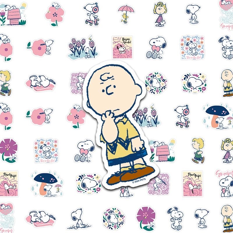 สติ๊กเกอร์ Snoopy 50 แผ่นกันน้ํา ins สไตล์สติกเกอร์กระเป๋าเดินทาง/ถ้วยน้ํา/สมุดมือ Universal Self-Adhesive ตกแต่ง Handy เครื่องมือ - รูปที่ 6