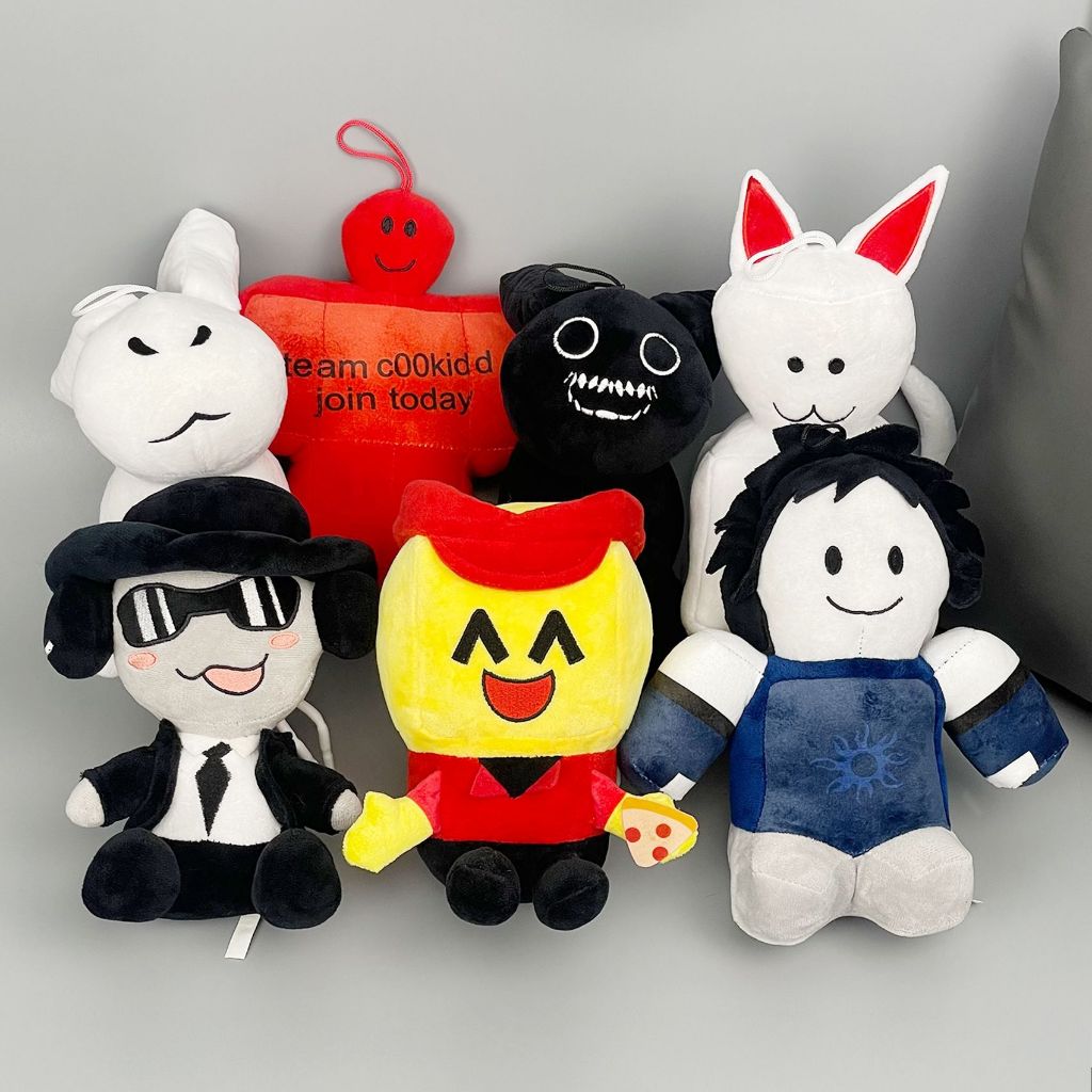 20/30 ซม.Forsaken Chance ตุ๊กตาของเล่นตุ๊กตาสีดําชุดตุ๊กตาหมอน Chance Roblox Plushies สําหรับเด็กผู้