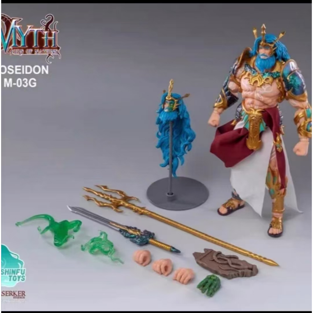 Morning Wind Studio Sea Emperor Poseidon Zeus Hades Golden Armor Version สต็อกพร้อมที่ยังไม่ได้เปิดใ