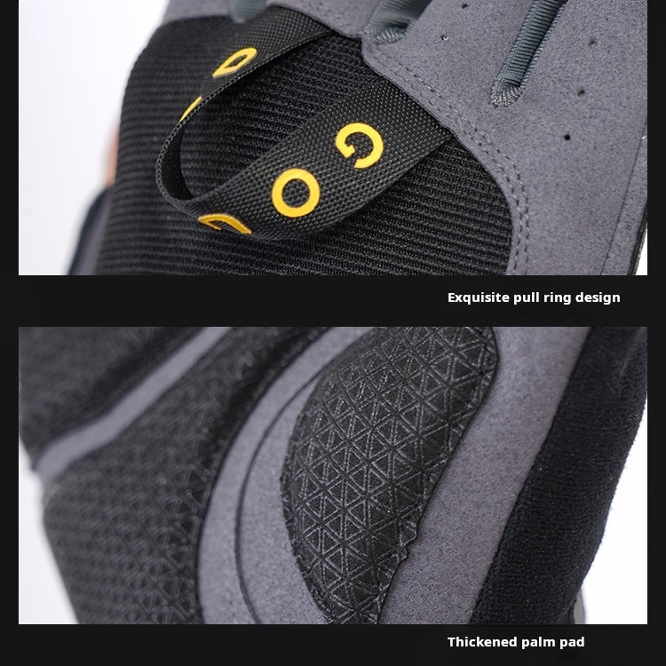 ถุงมือฟิตเนสครึ่งนิ้วและสายรัดข้อมือ สำหรับยกน้ำหนัก อุปกรณ์เสริมการฝึกฝนที่ดีเยี่ยม - รูปที่ 3