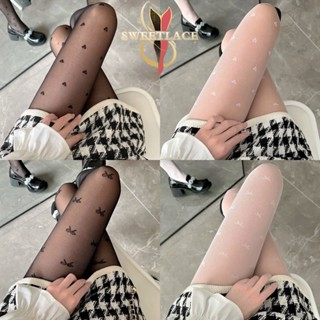 📢พร้อมส่งในไทย🚀ถุงน่องสตรี ถุงน่องมีโบว์/Love Pantyhose ยืดห…