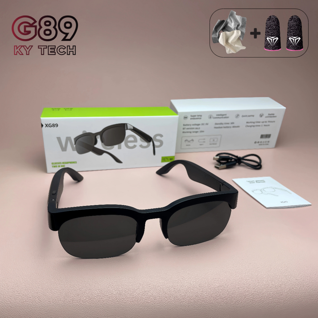 G89 แว่นตาอัจฉริยะ,เสียงสเตอริโอ HIFI แว่นกันแดด, Bluetooth 5.4, กันน้ำระดับ IPX4, แว่นตาอัจฉริยะ AI, ใช้งานได้กับ IOS และ Android - รูปที่ 7