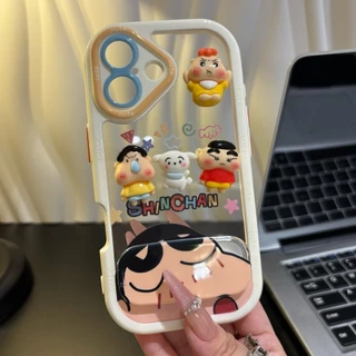สไตล์ใหม่ 11 ตุ๊กตาสามมิติ 12 ที่วางกระจก 13 เหมาะสําหรับ Apple 16promax เคสโทรศัพท์ 7 Creative 14 การ์ตูน x น่ารัก iPhone15 กันกระแทก xr เคสป้องกัน