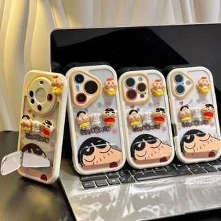 สไตล์ใหม่ 11 ตุ๊กตาสามมิติ 12 ที่วางกระจก 13 เหมาะสําหรับ Apple 16promax เคสโทรศัพท์ 7 Creative 14 การ์ตูน x น่ารัก iPhone15 กันกระแทก xr เคสป้องกัน