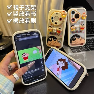 สไตล์ใหม่ 11 ตุ๊กตาสามมิติ 12 ที่วางกระจก 13 เหมาะสําหรับ Apple 16promax เคสโทรศัพท์ 7 Creative 14 การ์ตูน x น่ารัก iPhone15 กันกระแทก xr เคสป้องกัน