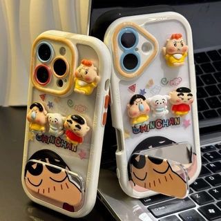 สไตล์ใหม่ 11 ตุ๊กตาสามมิติ 12 ที่วางกระจก 13 เหมาะสําหรับ Apple 16promax เคสโทรศัพท์ 7 Creative 14 การ์ตูน x น่ารัก iPhone15 กันกระแทก xr เคสป้องกัน