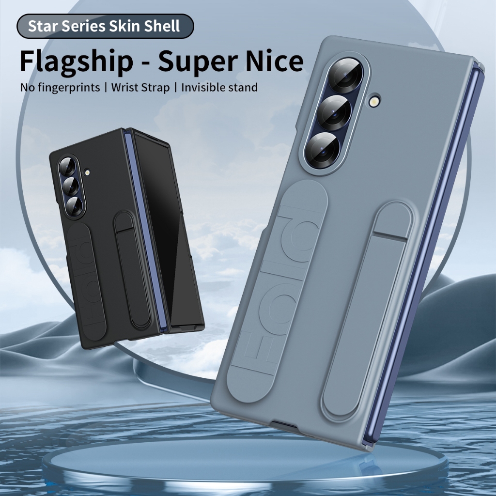 เคสสําหรับ Samsung Galaxy Z Fold7 พับ 7 ZFold7 ZFold 7 5G เคสโทรศัพท์แบบบูรณาการและสายรัดข้อมือเมมเบ