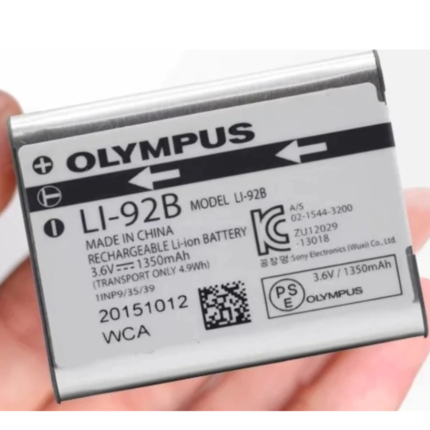 Olympus Li-92B สําหรับ TG6/TG5/TG4/SP100/TG3 TG1/SH2 90B LI92B เครื่องชาร์จแบตเตอรี่