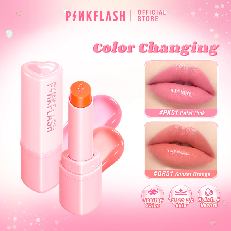 Pinkflash ลิปบาล์มเปลี่ยนสี Shine Hydrate บํารุงกันน้ําติดทนนาน #ColorMagic