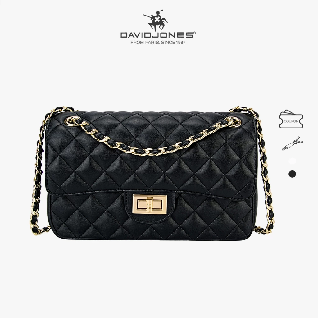 David Jones Paris 2025 Spring Summer New Collection Designer Women Crossbody Bags Stitch design หนัง pu female Soft and Supple bag