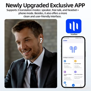 GOOJODOQ หูฟังบลูทูธไร้สาย Advanced AI การแปลคําจารึกการค้นหาบทสนทนาคริสตัลคุณภาพเสียงที่ชัดเจน