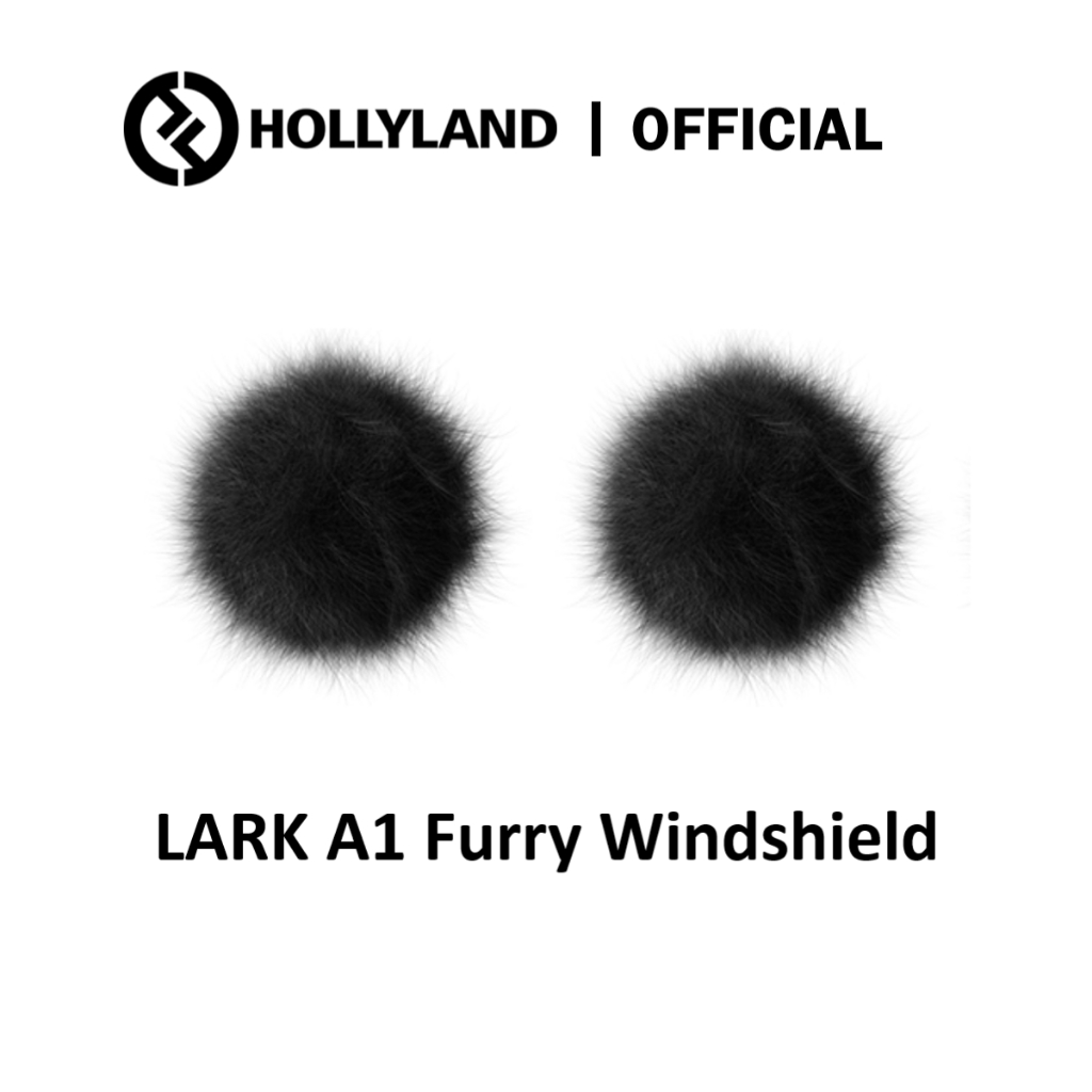 Hollyland LARK A1 Wireless Mirophone Furry Windshield สีดํา 2 ชิ้น