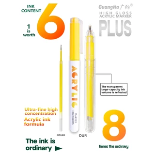 สินค้าใหม่ guangna guangna 586 ตรง Liquid Highlight Marker 168 สีอะคริลิคคู่มือ diy ความจุขนาดใหญ่ที่มีสีสัน Graffiti Art Unisex นักเรียน