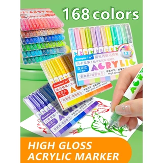 สินค้าใหม่ guangna guangna 586 ตรง Liquid Highlight Marker 168 สีอะคริลิคคู่มือ diy ความจุขนาดใหญ่ที่มีสีสัน Graffiti Art Unisex นักเรียน