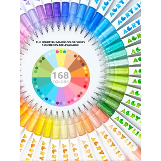 สินค้าใหม่ guangna guangna 586 ตรง Liquid Highlight Marker 168 สีอะคริลิคคู่มือ diy ความจุขนาดใหญ่ที่มีสีสัน Graffiti Art Unisex นักเรียน