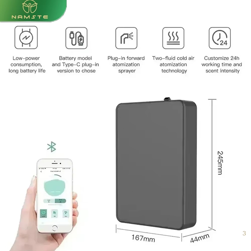 NAMSTE 500ML ชาร์จเครื่องหอมอัตโนมัติ Aroma DiffuserAir Humidifiers จอแสดงผลดิจิตอล