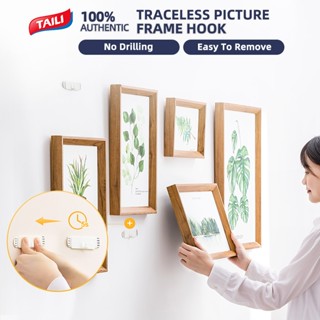 หาง 2/4ชิ้นตะขอกาวที่แข็งแกร่งกรอบรูปตะขอไม่มีหมัดตะขอสําหรั…