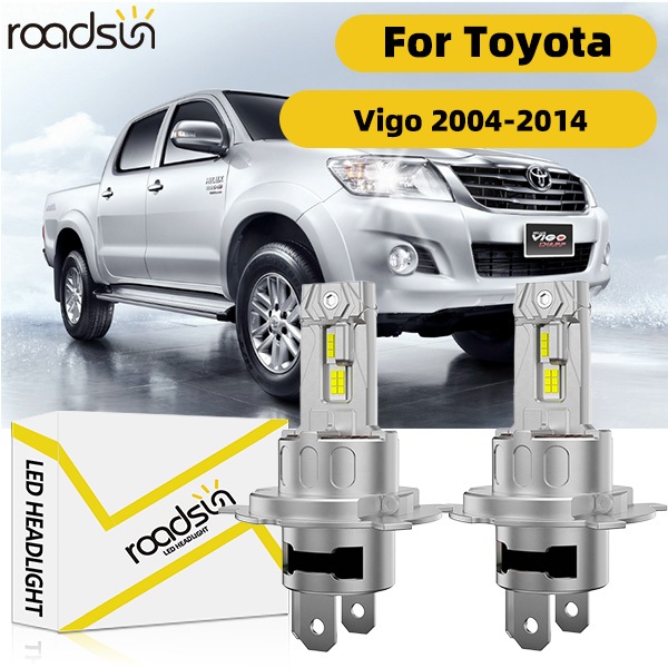Fit สําหรับ Toyota Hilux Vigo 7th Gen 2004-2014 ไฟหน้ารถหลอดไฟ 6000K 45000LM 800% ความสว่าง 200W Plug-N- Play Canbus
