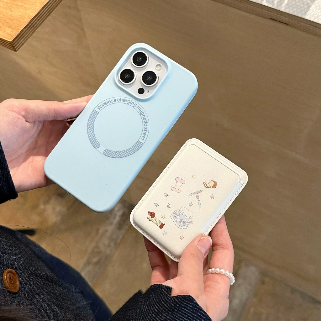 Simple เค้กสุนัขรูปแบบผู้ถือบัตรสําหรับ iPhone 11 12pro 13 13pro 13promax 15pro 15promax 14 14promax 14 pro 16 pro max 17 pro 17 pro max เคสซิลิโคน