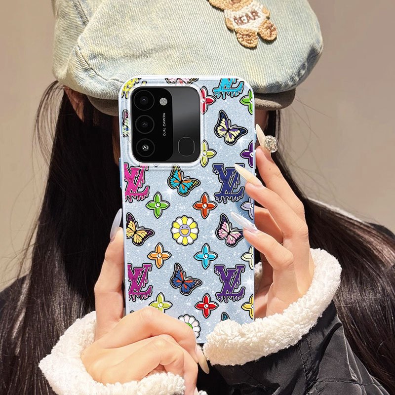 YBDเคสโทรศัพท์แฟชั่นสําหรับTecno Spark Go 2022 Spark 8C KG5k KG5j IMD Niche High-end Fun Shell