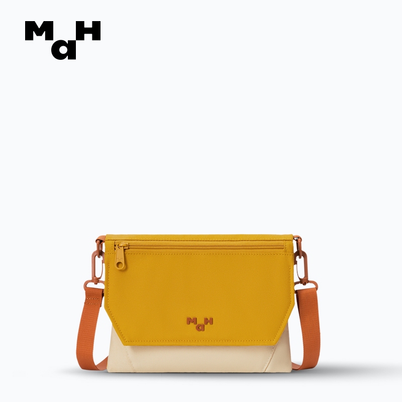 MAH Young กระเป๋าสะพายข้าง คลาสสิก สีตัดกัน กระเป๋าใส่โทรศัพท์ แบบพกพา