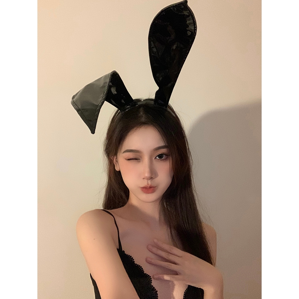 คริสต์มาสผ้าโพกศีรษะโดยพลการตัดหนังกระต่ายหูคาดศีรษะกระต่ายสาวผ้าโพกศีรษะอุปกรณ์ผมคาดศีรษะหญิง
