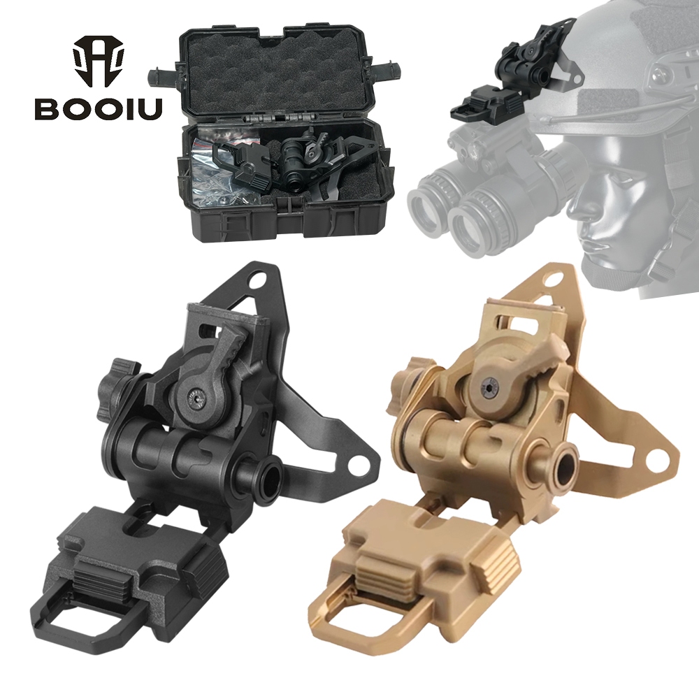 BOOIU ยุทธวิธีโลหะ L4G69 NVG Mount Bracket ผู้ถือ Night Vision Goggle Mount อะแดปเตอร์หมวกกันน็อคอุป