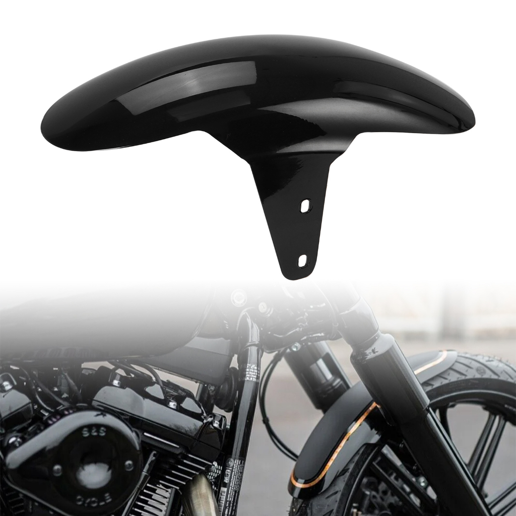 รถจักรยานยนต์ ABS สีดําด้านหน้า Fender Mudguard สําหรับ Harley Softail Breakout FXBR FXBRS M8 Custom 2018-2022 2021 2020 2019
