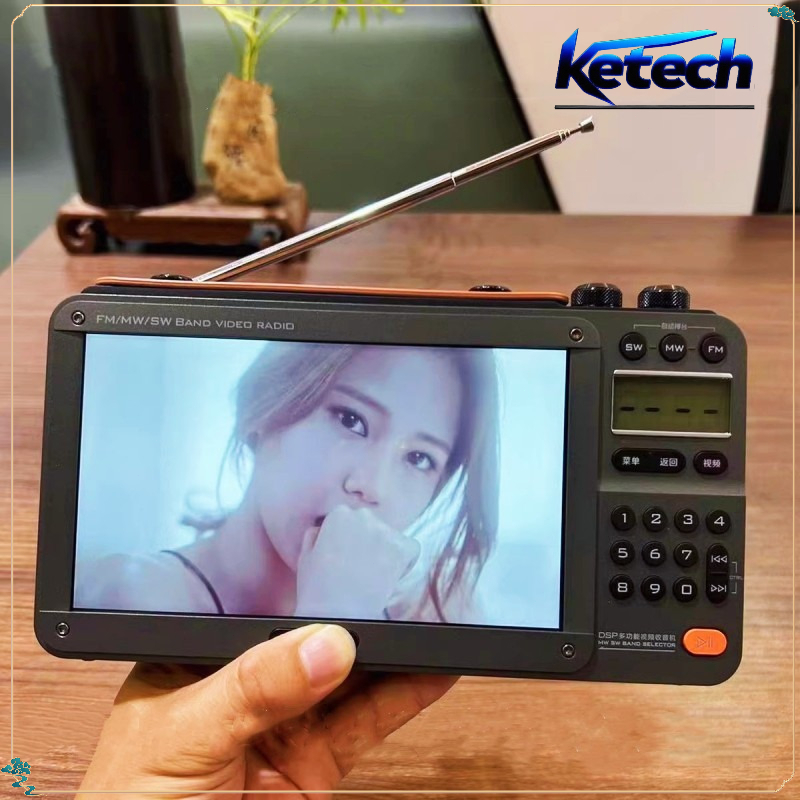 Sansui F51 / F50 หน้าจอความละเอียดสูงลําโพงแบบพกพามัลติฟังก์ชั่น BT Retro ดิจิตอลวิทยุ FM เครื่องเล่น MP3 USB TF / การบันทึก