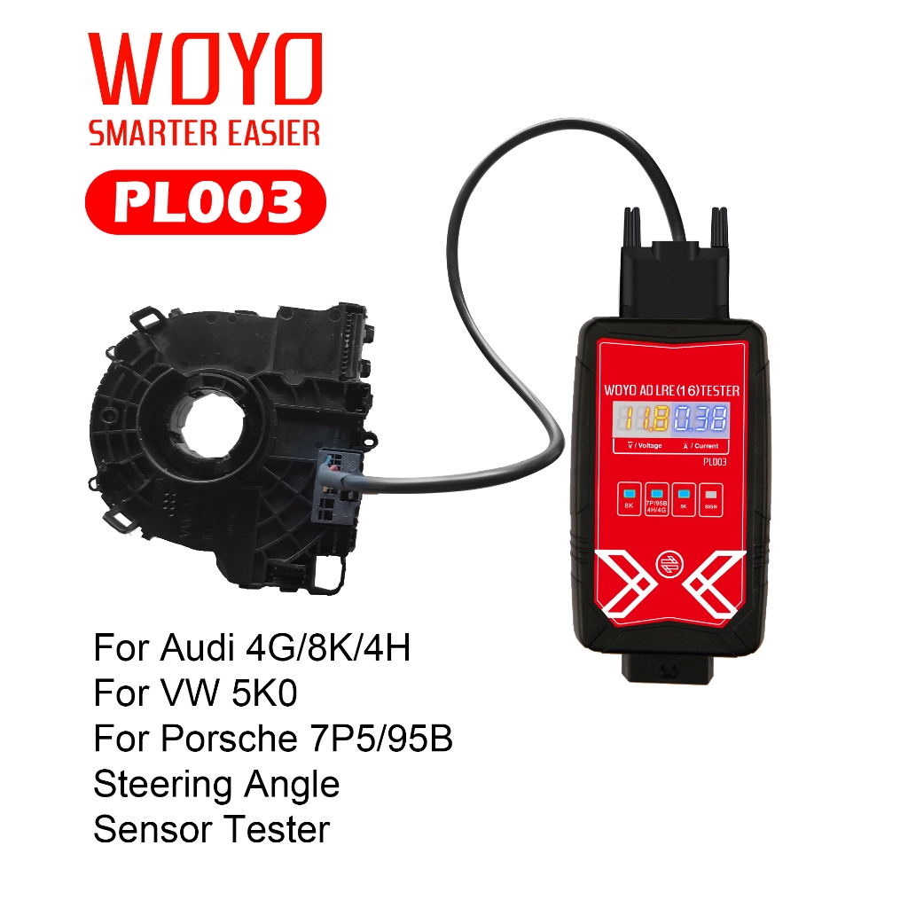WOYO PL003 พวงมาลัยเซ็นเซอร์มุมเครื่องทดสอบสําหรับ AUDI LRE 16 4G/8K/4H คอยล์ฤดูใบไม้ผลิอิเล็กทรอนิก