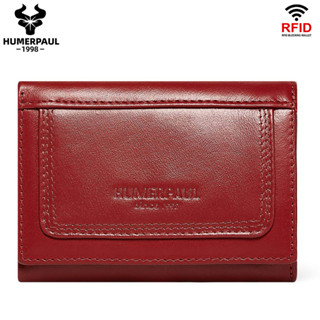 HUMERPAUL กระเป๋าสตางค์หนังวัวสำหรับผู้หญิง สไตล์เรโทร หลายช…