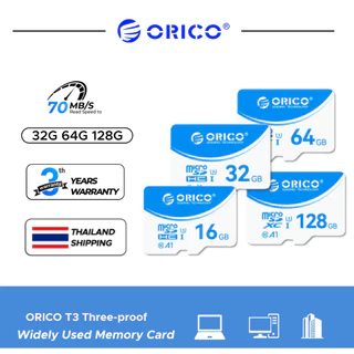 ORICO การ์ดหน่วยความจํา Micro SD Card 128GB 64GB 32GB 16GB ใช้กับกล้องวงจรปิด/กล้องเด็ก (T3)