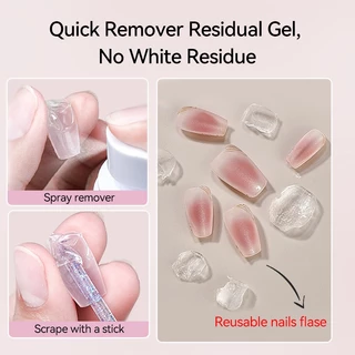 【Local】UR SUGAR 55ml เคล็ดลับเล็บปลอม Remover สําหรับเคล็ดลับแข็งเจล Remover เล็บของเหลวง่ายต่อการ Soften Remover กดบนเล็บเจลเคล็ดลับปลอม เครื่องมือ