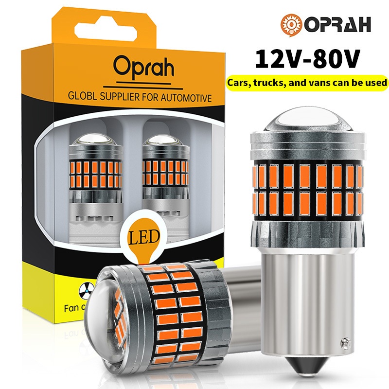 ((2PCS) 12V-80V 1156 BA15S P21W 1156 BAU15S PY21W 1157 Bay15d P21-5W T20 7440 W21W 7443 W21-5W LED Super Bright ไฟเลี้ยว 4014 ไฟเบรคย้อนกลับหลอดไฟ LED ไฟท้ายรถ